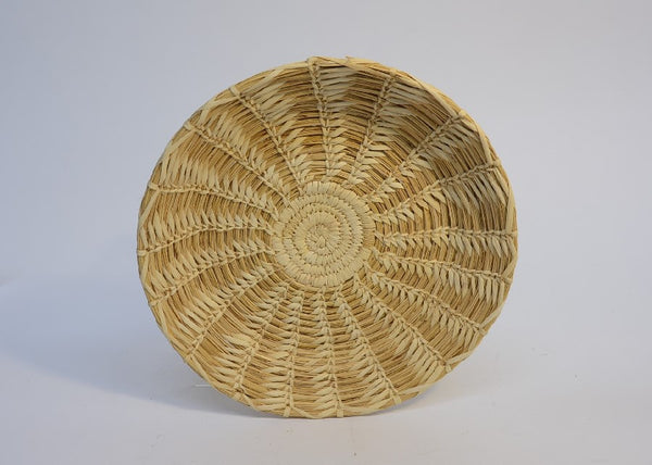 Papago basket, Southern Arizona, coiled Basket Tray of Yucca stem