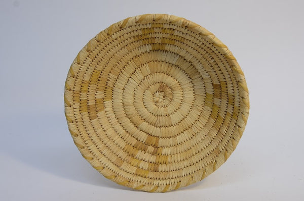 Papago basket, Southern Arizona, coiled Basket Tray of Yucca stem