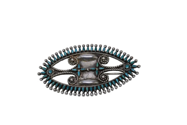 Vintage Zuni Super Fine Turquoise Broach / Pin