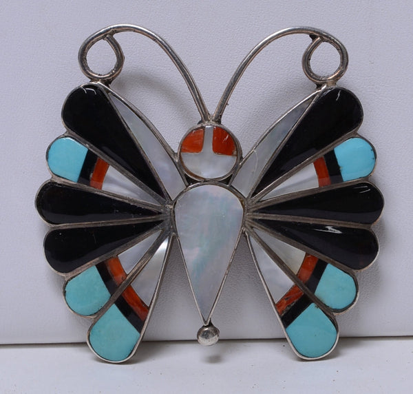 Zuni Butterfly Pin / Pendant by Sara Edaakie