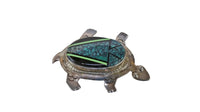 Zuni Spider Web Turquoise - Gaspeite - Onyx Turtle Pin