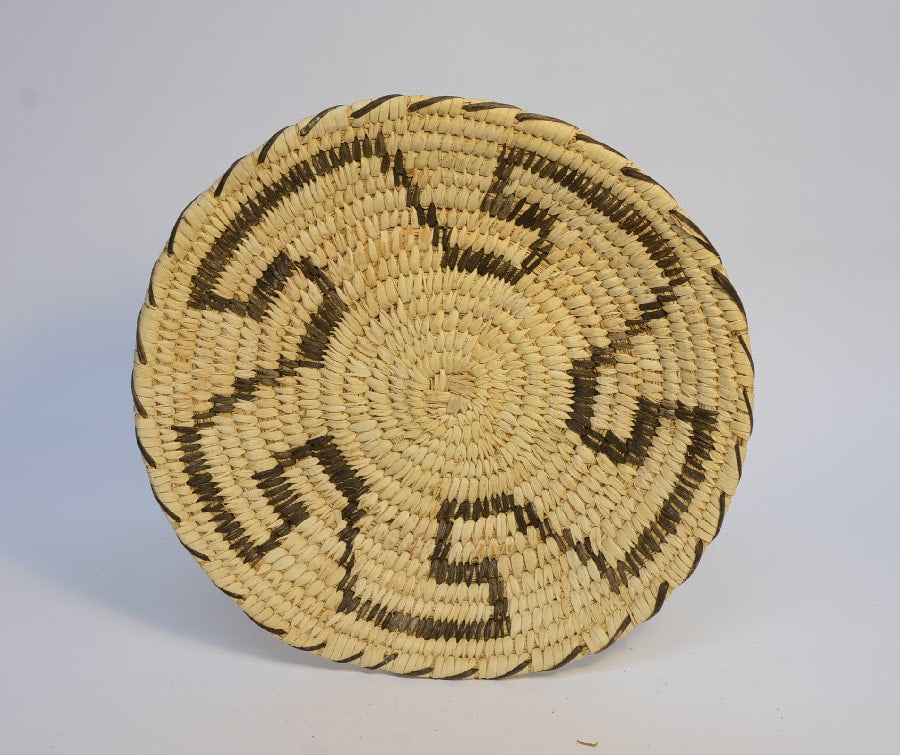 Papago Indian Basket, Whirlwind motif