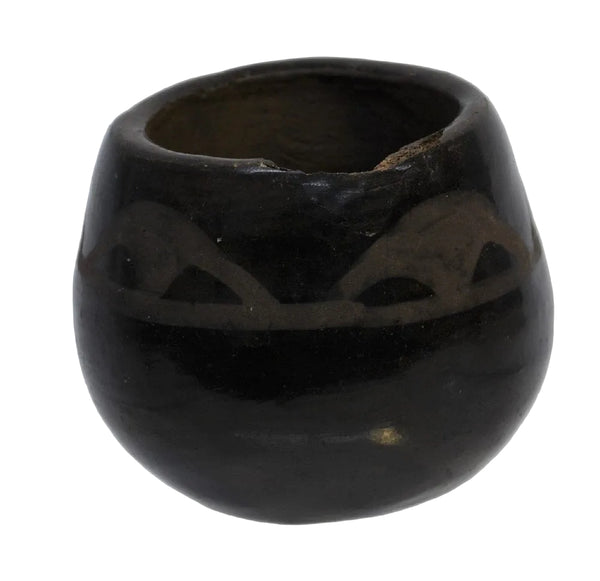 Small Black on Black pot from Santo Domingo Pueblo