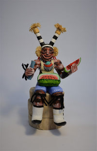 Hopi Pueblo Koshare Clown Kachina Doll By F. Healing
