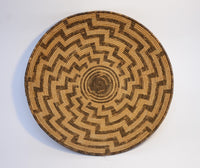 Very Large Antique Apache basket, winnowing tray with whirl design