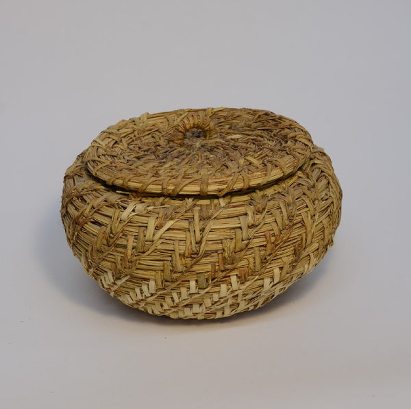 Vintage Papago basket with lid