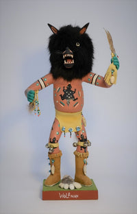 Hopi Pueblo Navajo Wolfman Kachina Doll By JC LY