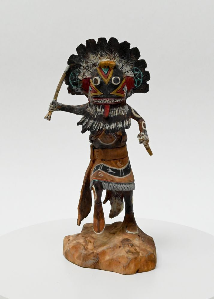 Hopi Pueblo Pachavu Hú' Whipper Kachina Doll By Gerald E Dukepoo