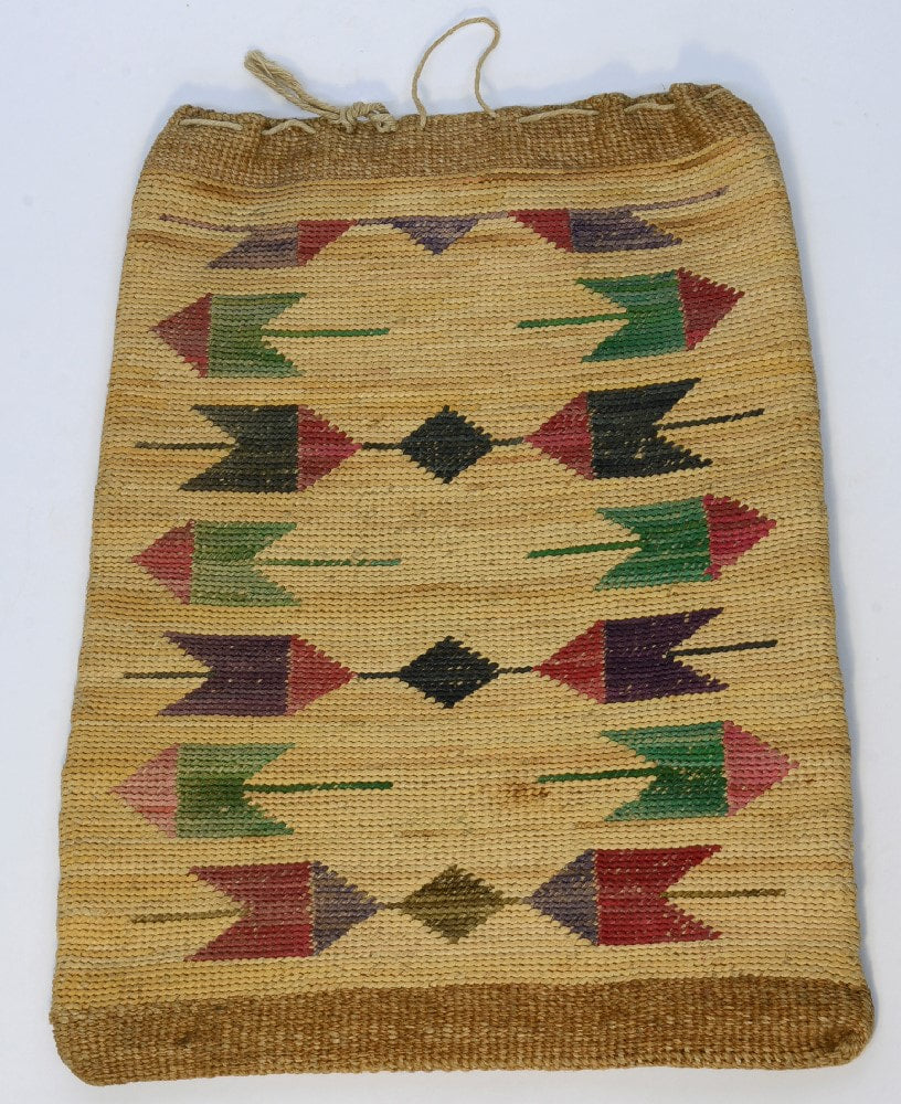 Antique Nez Perce Corn Husk Bag