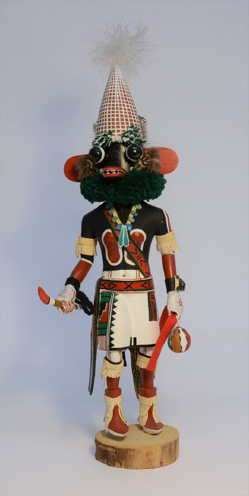 Hopi Pueblo Sotuknangu Kachina Doll By Manuel Kooyahoema