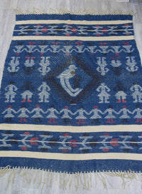 Vintage Latin American Ikat Blanket