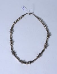 Navajo Silver Silver Bead necklace, 20"