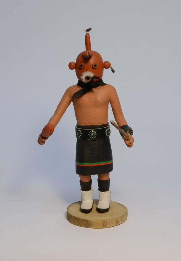 Hopi Pueblo Mudhead Kachina Doll By Hyram Namoki