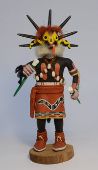 Hopi Pueblo Lolokong Racer Snake Kachina Doll By Larson Chapella