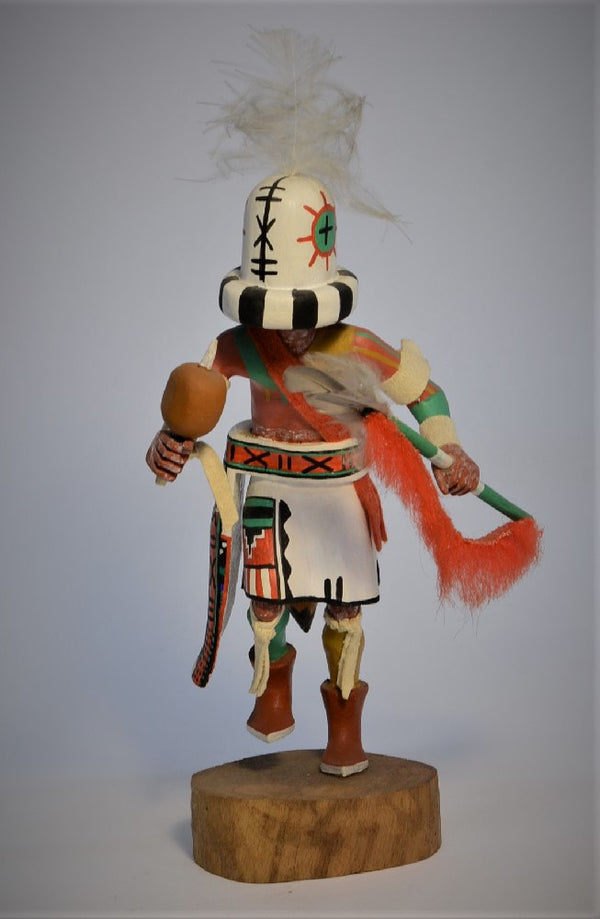 Hopi Pueblo Rattle Racer Aya Kachina Doll By Reginald Dallas