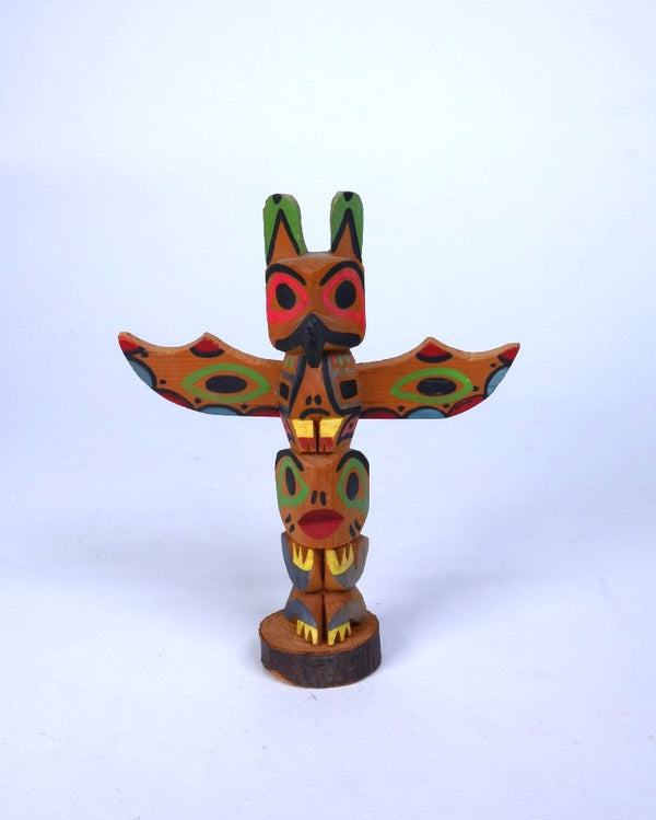 Vintage Ditidaht / Nootka Model Totem Pole, Williams Family