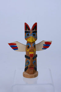 Vintage Northwest Coast Model Thunderbird Totem Pole
