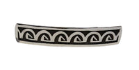 Hopi Sterling Silver Overlay Hair Clip by Marcus Coochwikvia