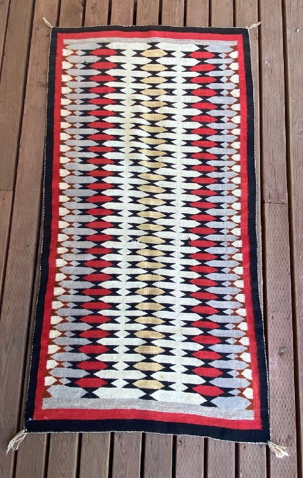 Early Navajo Rug Double Saddle Blanket
