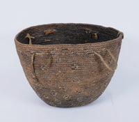 Early Puget Sound Salish Coiled Burden Basket