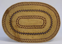 Fine Antique Makah Flat, Oval Basketry Tray