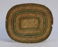 Fine Antique Makah Flat, Oval Basketry Tray
