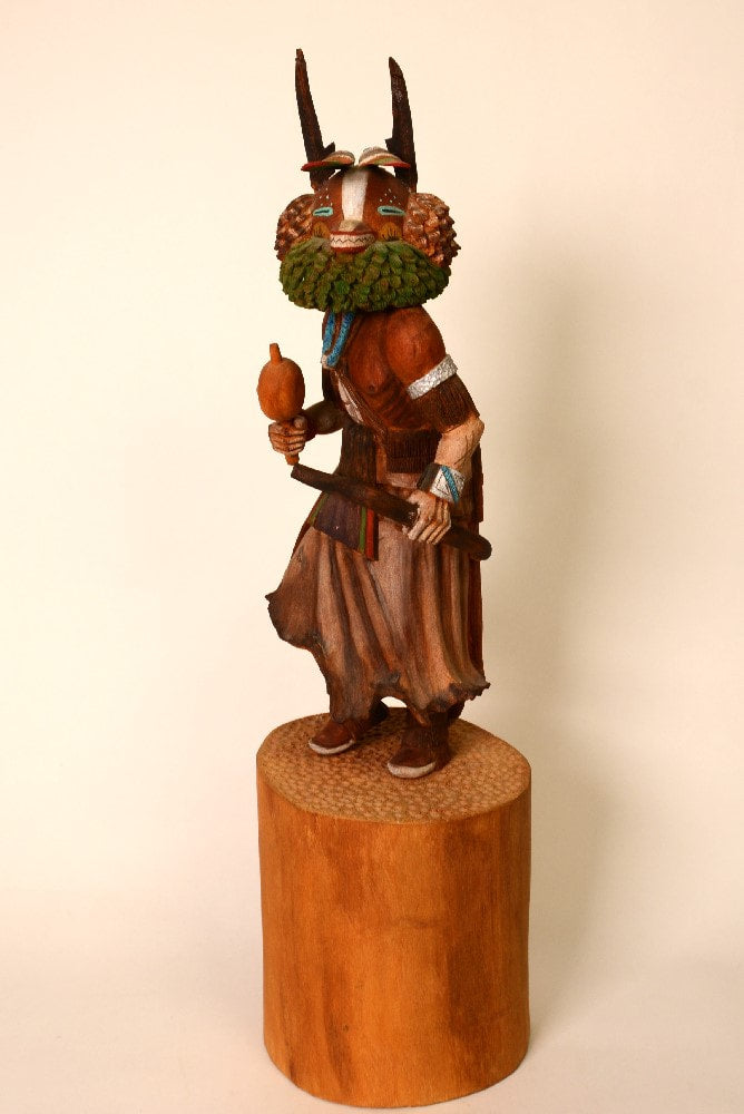 Hopi Pueblo Badger Kachina By Pat Joshevama