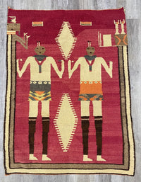 An Early Navajo Pictorial Yei Rug
