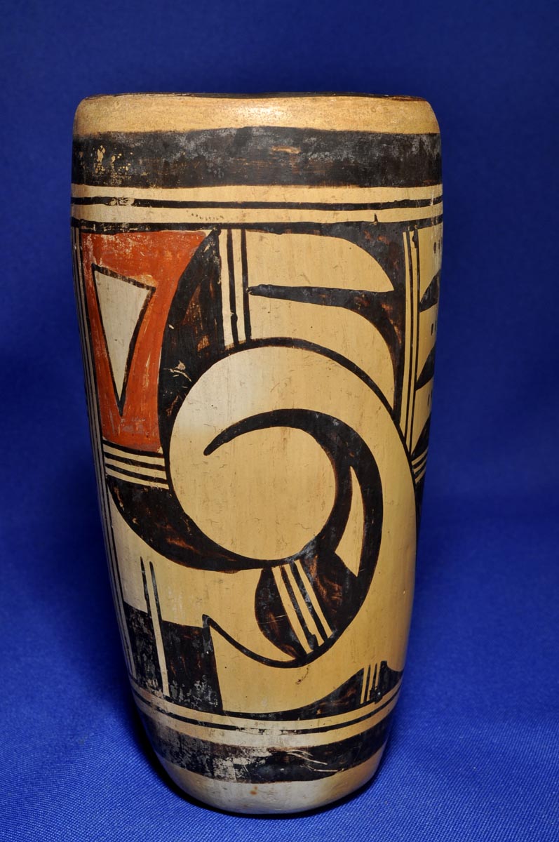 Hopi Pueblo Cylinder Pottery Jar