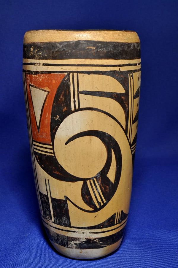 Hopi Pueblo Cylinder Pottery Jar