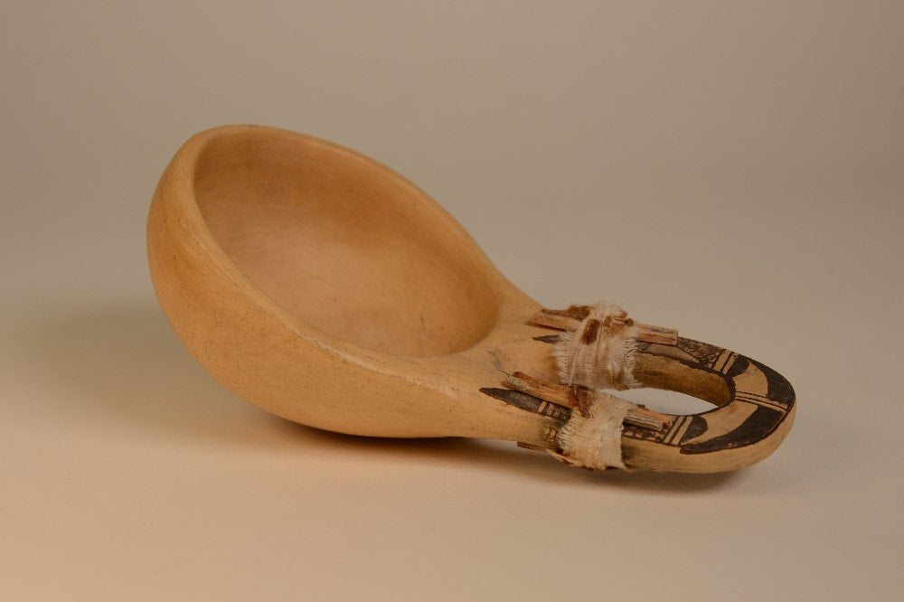 Hopi Pottery Ladle with uncommon handle grips by Laura Dashee