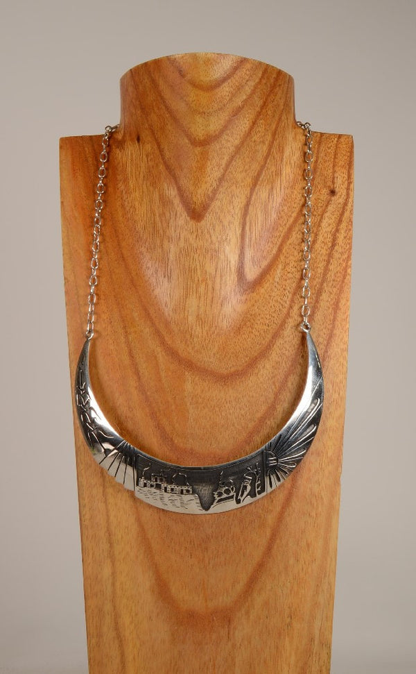 Hopi Indian Handmade Choker Necklace by Augustine Mowa Jr.