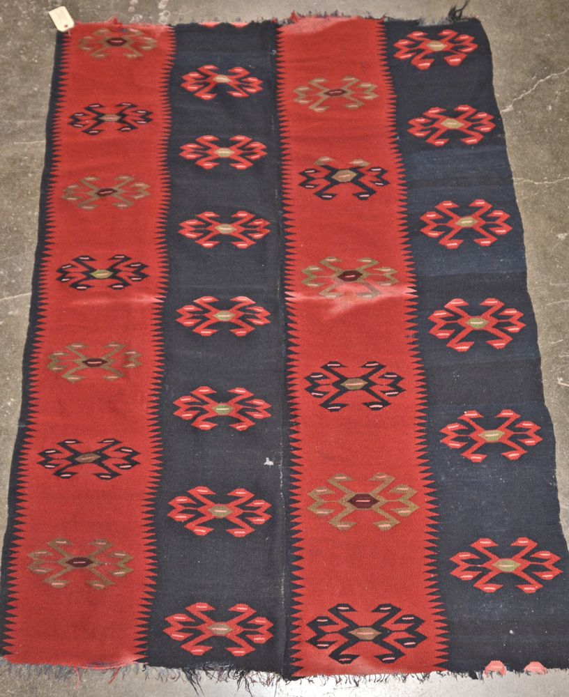Middle Eastern Kilim / blanket, early to mid 20th century; damaged