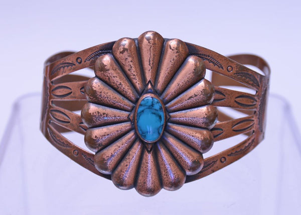 Navajo Fred Harvey 'Solid Copper"  Bracelet