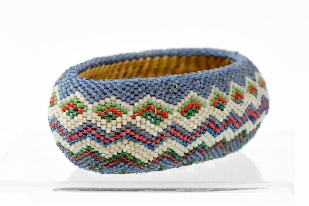 An Early and Fine Paiute Beaded "Boat" Basket