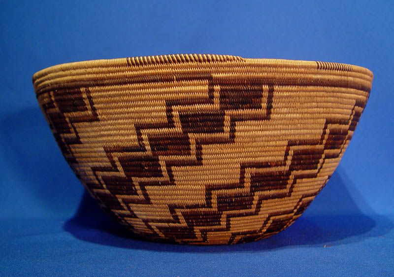 Panamint Indian Basket Bowl, Stair Step motif