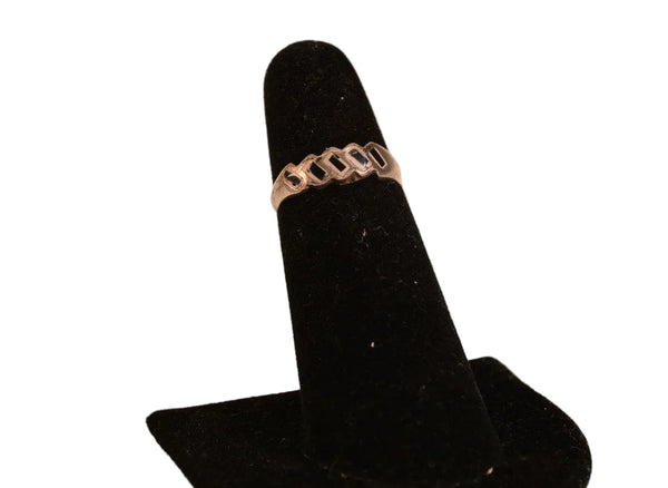 Zuni Sterling Silver and Onyx Ring 6