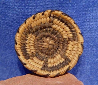 Miniature Pima Baskets C. 1930-40: Three cog motif;very fine weave.